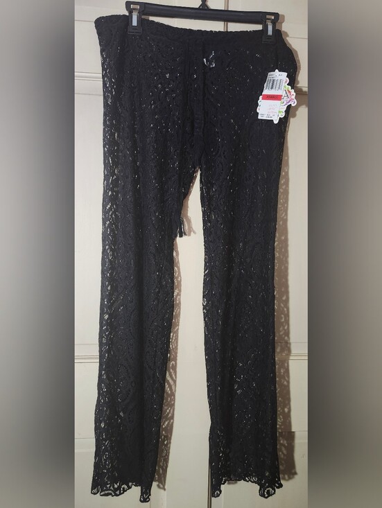 BECCA Other - BECCA Black Lace Swim Coverup Pants
